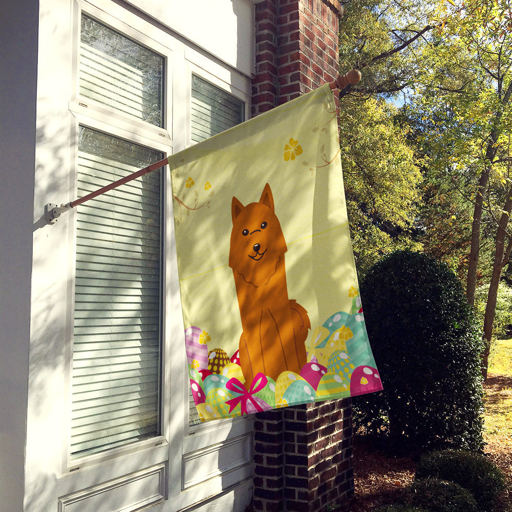 Easter Eggs Karelian Bear Dog House Flag 28x40 Porch Sleeve Pole Decorative Outside Yard Banner Artwork Wall Hanging, Polyester