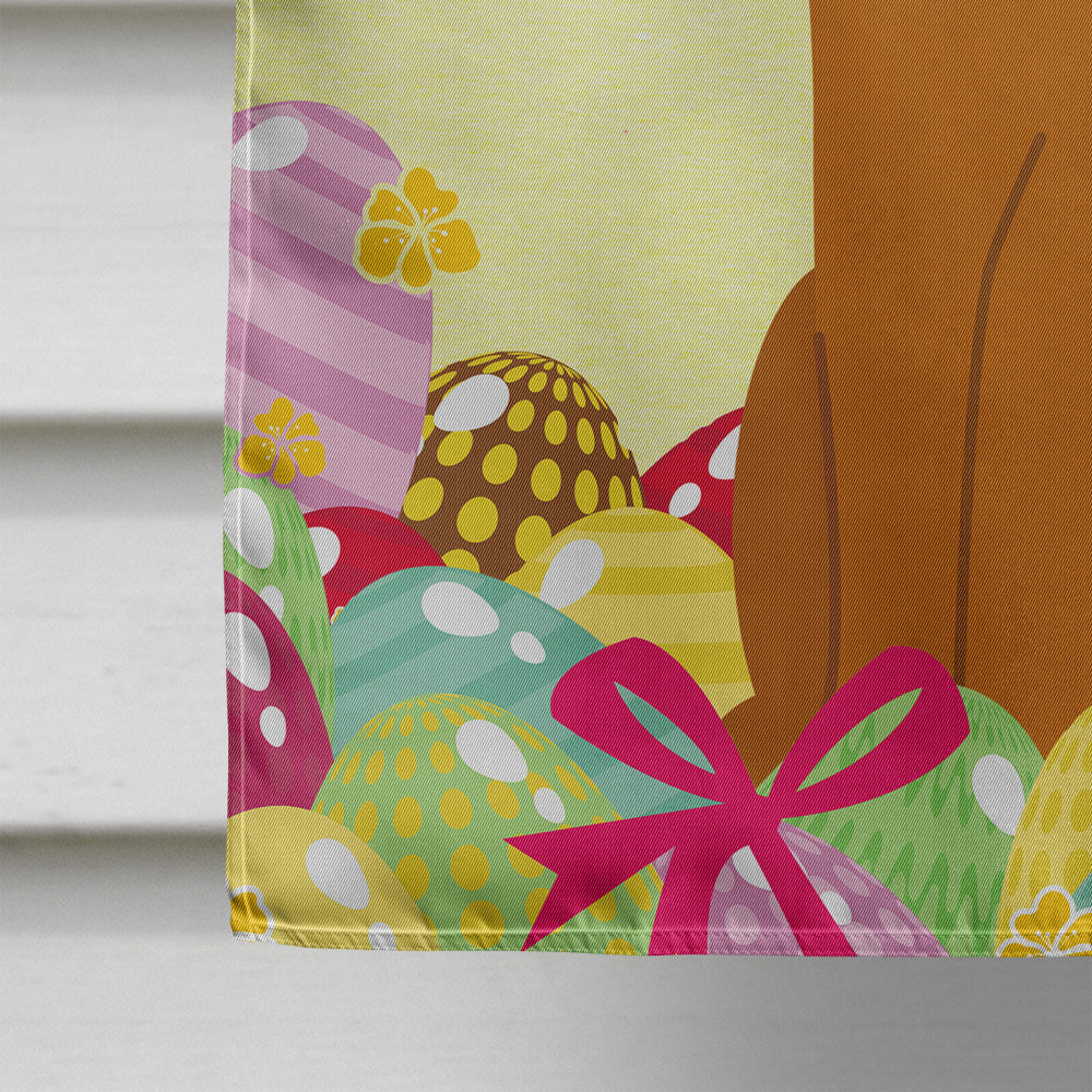 Easter Eggs Karelian Bear Dog House Flag 28x40 Porch Sleeve Pole Decorative Outside Yard Banner Artwork Wall Hanging, Polyester
