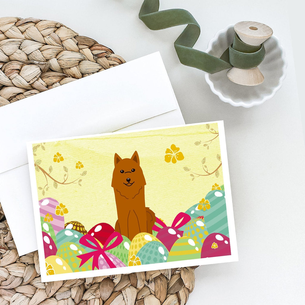 Easter Eggs Karelian Bear Dog Greeting Cards Pack of 8 Blank Cards with Envelopes Whimsical A7 Size 5x7