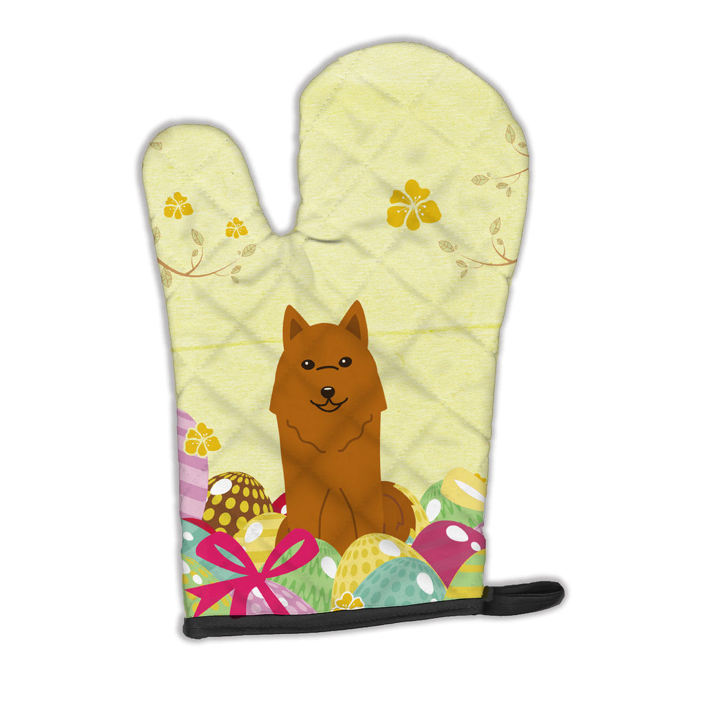 Easter Eggs Karelian Bear Dog Oven Mitt Heat Resistant Thick Oven Mitt for Hot Pans and Oven, Kitchen Mitt Protect Hands, Cooking Baking Glove