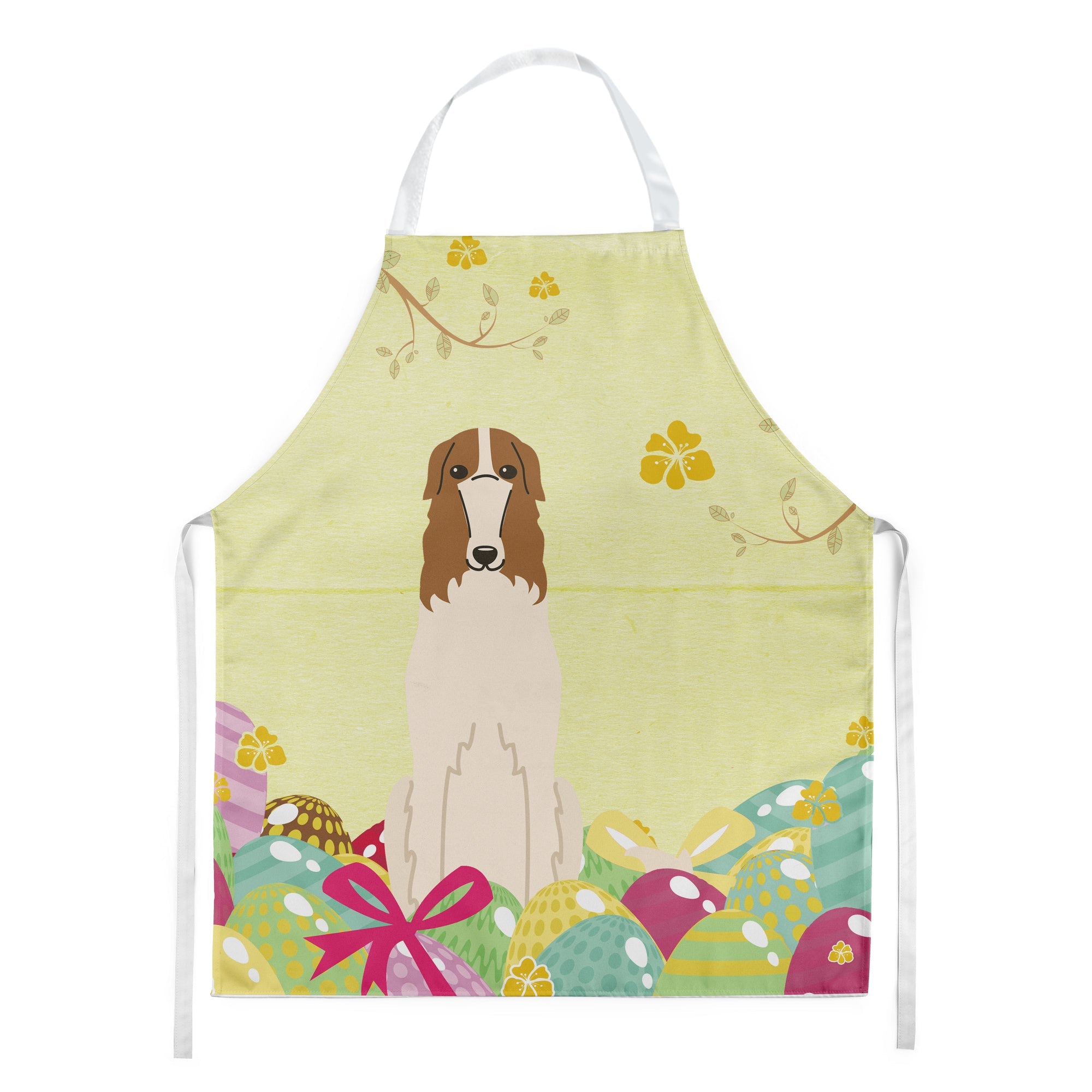 Easter Eggs Borzoi Apron Cooking Kitchen Server Baking Crafts Gardening for Adult Women Men, Unisex, Large, Multicolor