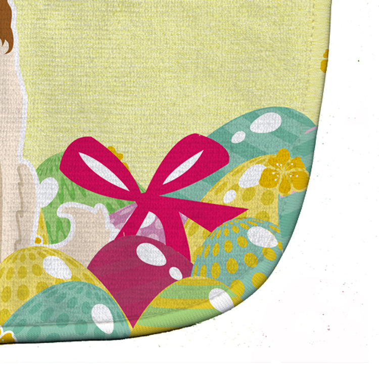 Easter Eggs Borzoi Baby Bib Easy-Clean Baby Bib Baby Feeding Accessory Baby Mealtime Essential, 10 x 13, Multicolor