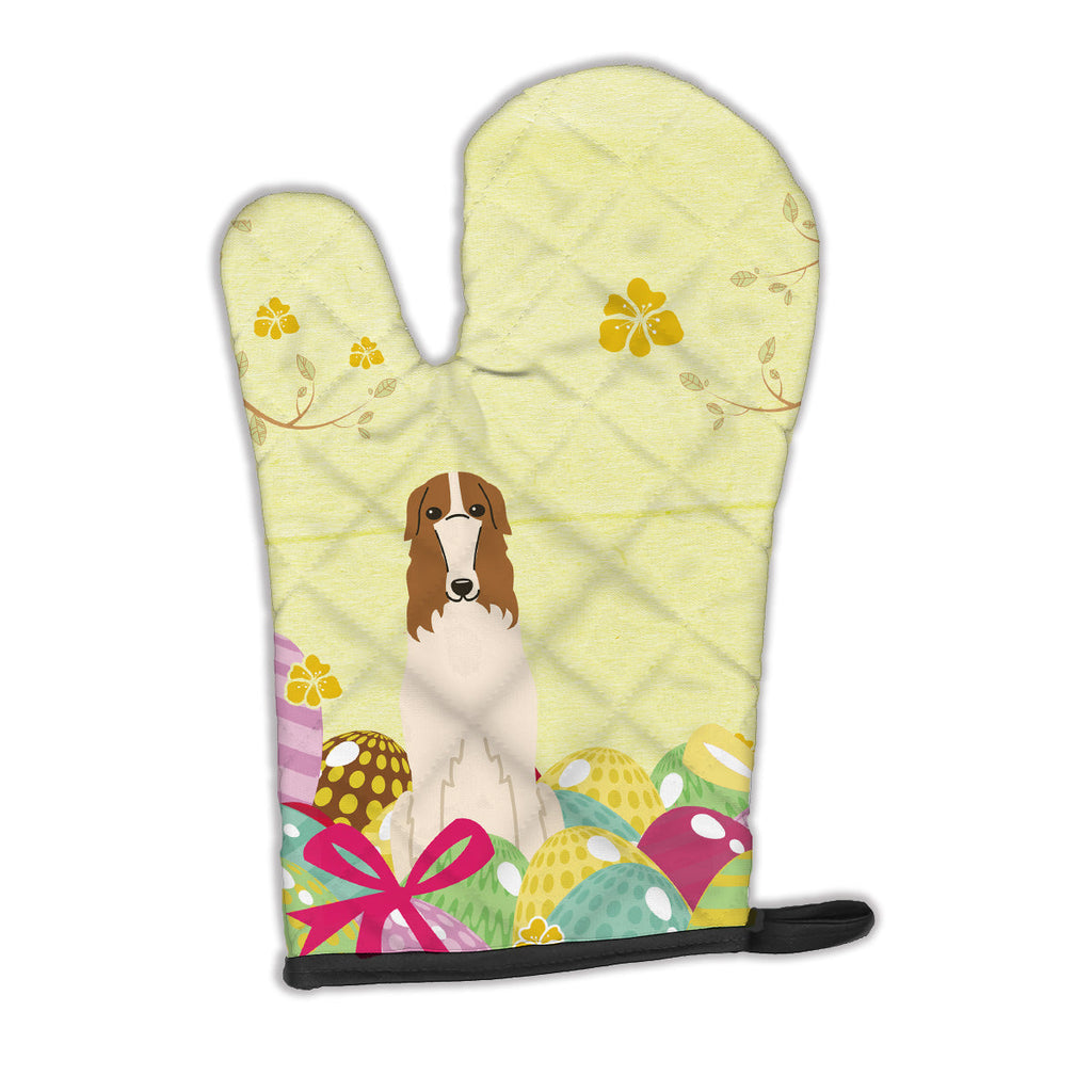 Easter Eggs Borzoi Oven Mitt Heat Resistant Thick Oven Mitt for Hot Pans and Oven, Kitchen Mitt Protect Hands, Cooking Baking Glove