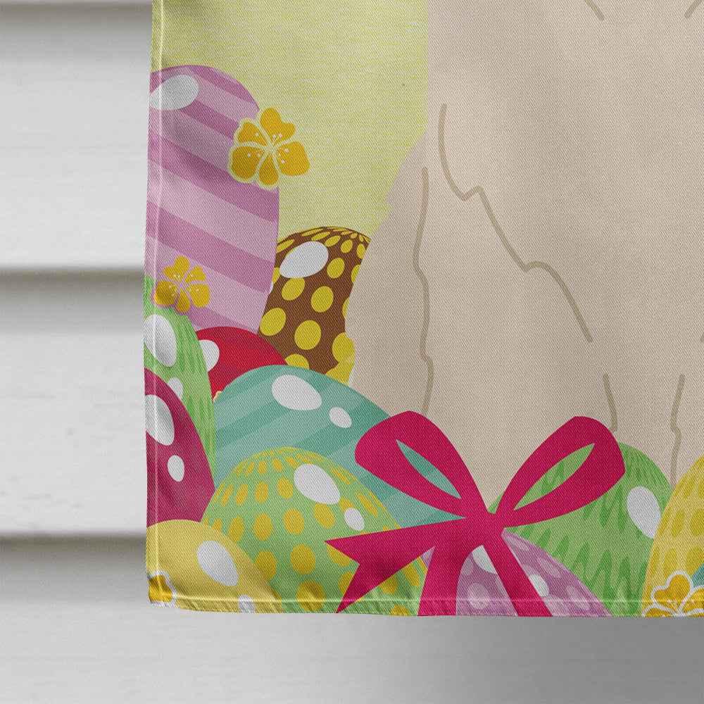 Easter Eggs South Russian Sheepdog House Flag 28x40 Porch Sleeve Pole Decorative Outside Yard Banner Artwork Wall Hanging, Polyester