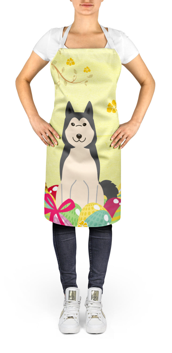 Easter Eggs West Siberian Laika Spitz Apron Cooking Kitchen Server Baking Crafts Gardening for Adult Women Men, Unisex, Large, Multicolor