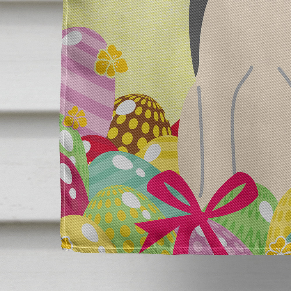 Easter Eggs West Siberian Laika Spitz House Flag 28x40 Porch Sleeve Pole Decorative Outside Yard Banner Artwork Wall Hanging, Polyester