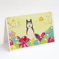 Easter Eggs West Siberian Laika Spitz Greeting Cards Pack of 8 Blank Cards with Envelopes Whimsical A7 Size 5x7