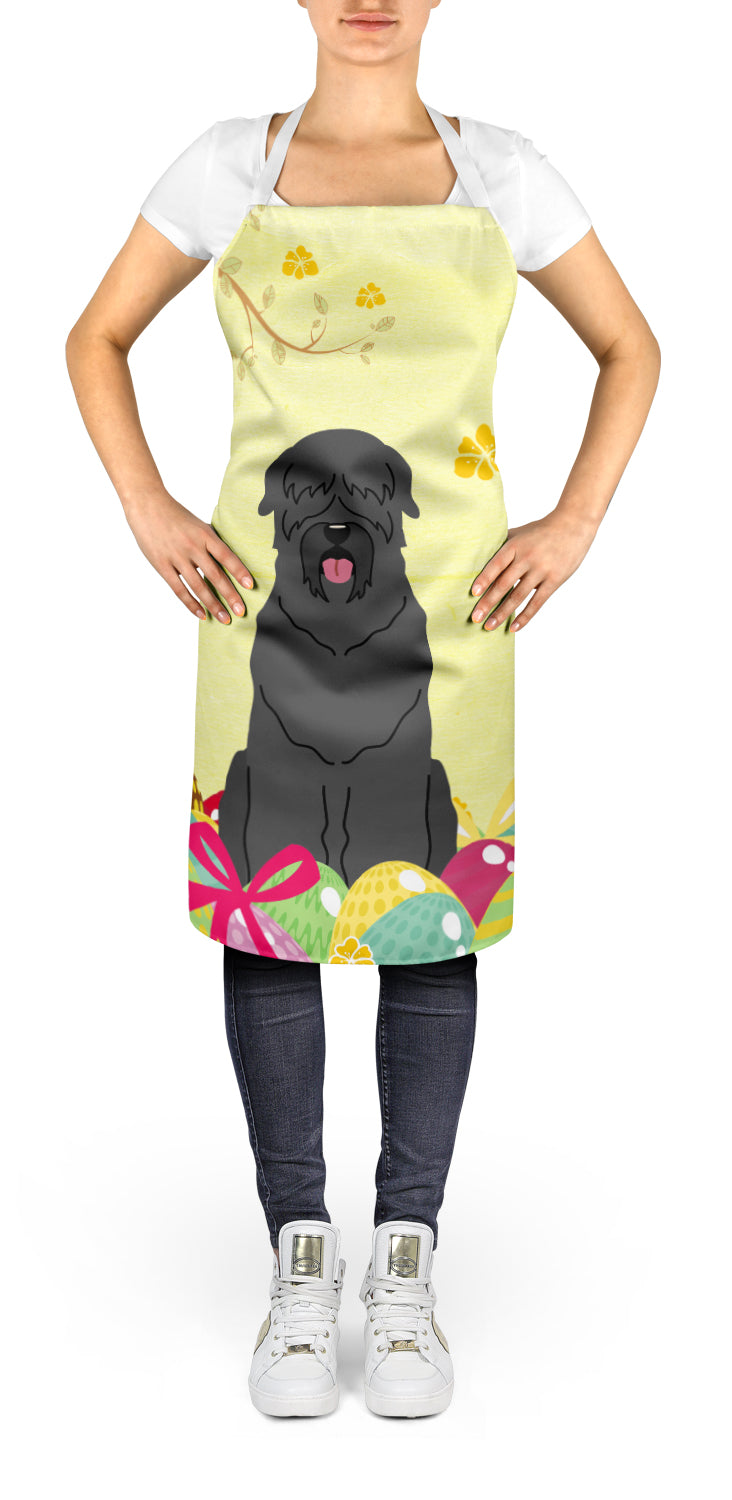 Easter Eggs Black Russian Terrier Apron Cooking Kitchen Server Baking Crafts Gardening for Adult Women Men, Unisex, Large, Multicolor