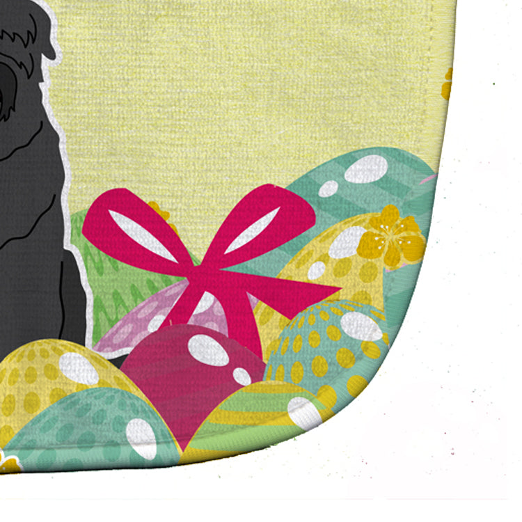 Easter Eggs Black Russian Terrier Baby Bib Easy-Clean Baby Bib Baby Feeding Accessory Baby Mealtime Essential, 10 x 13, Multicolor