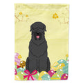 Easter Eggs Black Russian Terrier House Flag 28x40 Porch Sleeve Pole Decorative Outside Yard Banner Artwork Wall Hanging, Polyester