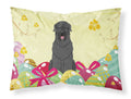 Easter Eggs Black Russian Terrier Standard Pillowcase Lightweight Super Soft Easy Care Decorative Artwork Pillowcase, Standard