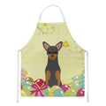 Easter Eggs Manchester Terrier Apron Cooking Kitchen Server Baking Crafts Gardening for Adult Women Men, Unisex, Large, Multicolor