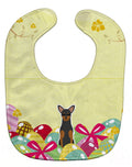Easter Eggs Manchester Terrier Baby Bib Easy-Clean Baby Bib Baby Feeding Accessory Baby Mealtime Essential, 10 x 13, Multicolor