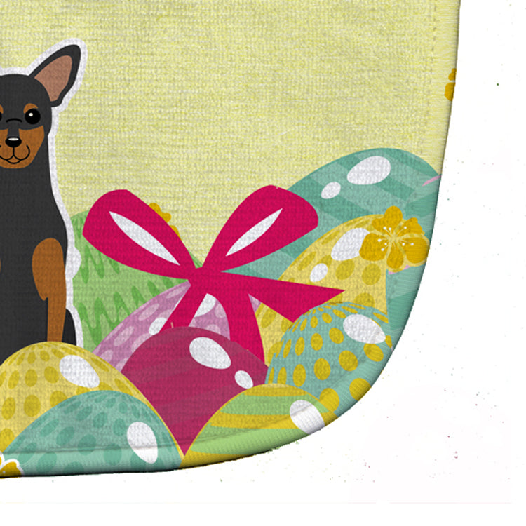 Easter Eggs Manchester Terrier Baby Bib Easy-Clean Baby Bib Baby Feeding Accessory Baby Mealtime Essential, 10 x 13, Multicolor