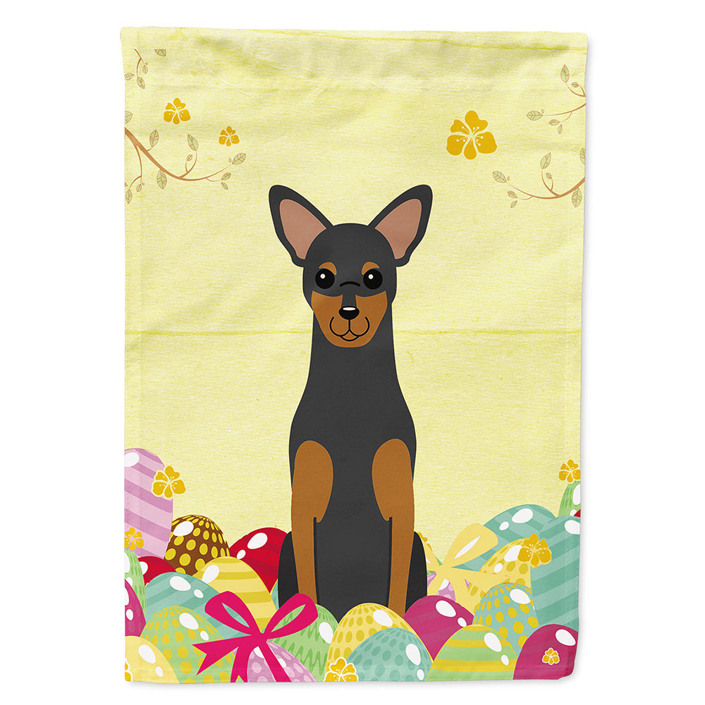 Easter Eggs Manchester Terrier House Flag 28x40 Porch Sleeve Pole Decorative Outside Yard Banner Artwork Wall Hanging, Polyester