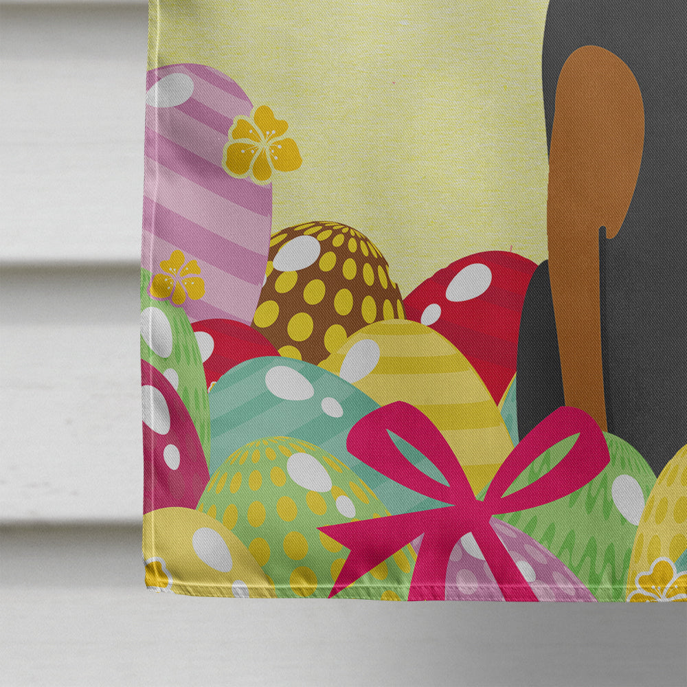 Easter Eggs Manchester Terrier House Flag 28x40 Porch Sleeve Pole Decorative Outside Yard Banner Artwork Wall Hanging, Polyester