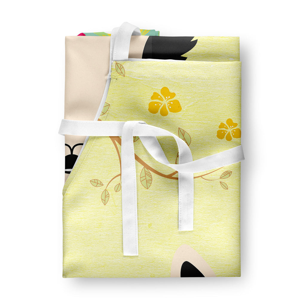 Easter Eggs Russo-European Laika Spitz Apron Cooking Kitchen Server Baking Crafts Gardening for Adult Women Men, Unisex, Large, Multicolor