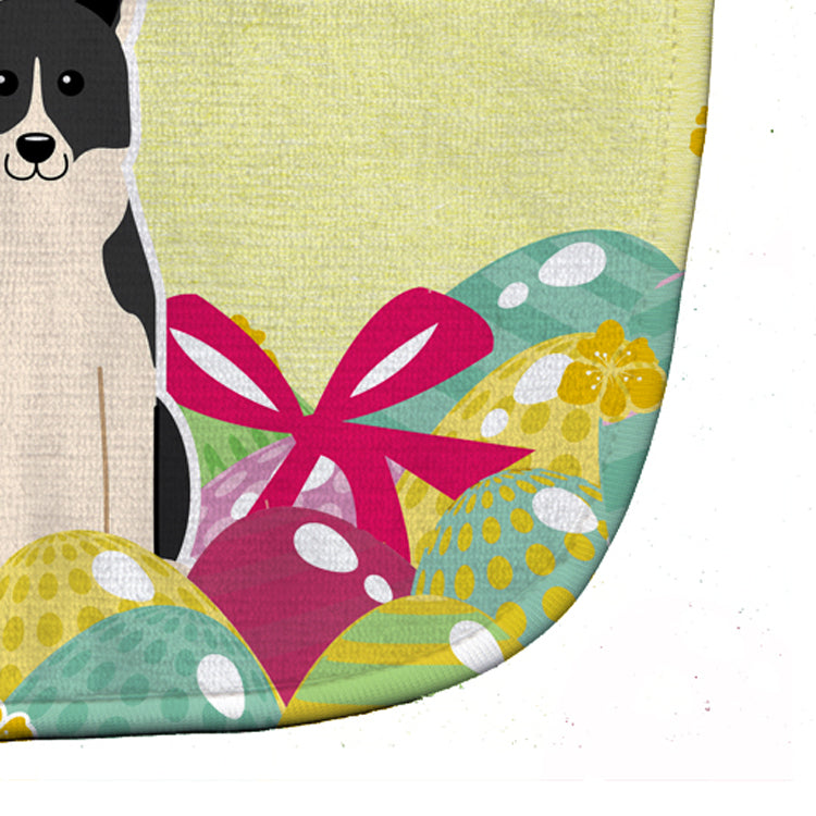 Easter Eggs Russo-European Laika Spitz Baby Bib Easy-Clean Baby Bib Baby Feeding Accessory Baby Mealtime Essential, 10 x 13, Multicolor