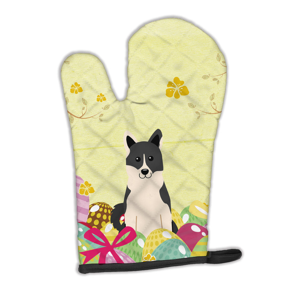 Easter Eggs Russo-European Laika Spitz Oven Mitt Heat Resistant Thick Oven Mitt for Hot Pans and Oven, Kitchen Mitt Protect Hands, Cooking Baking Glove