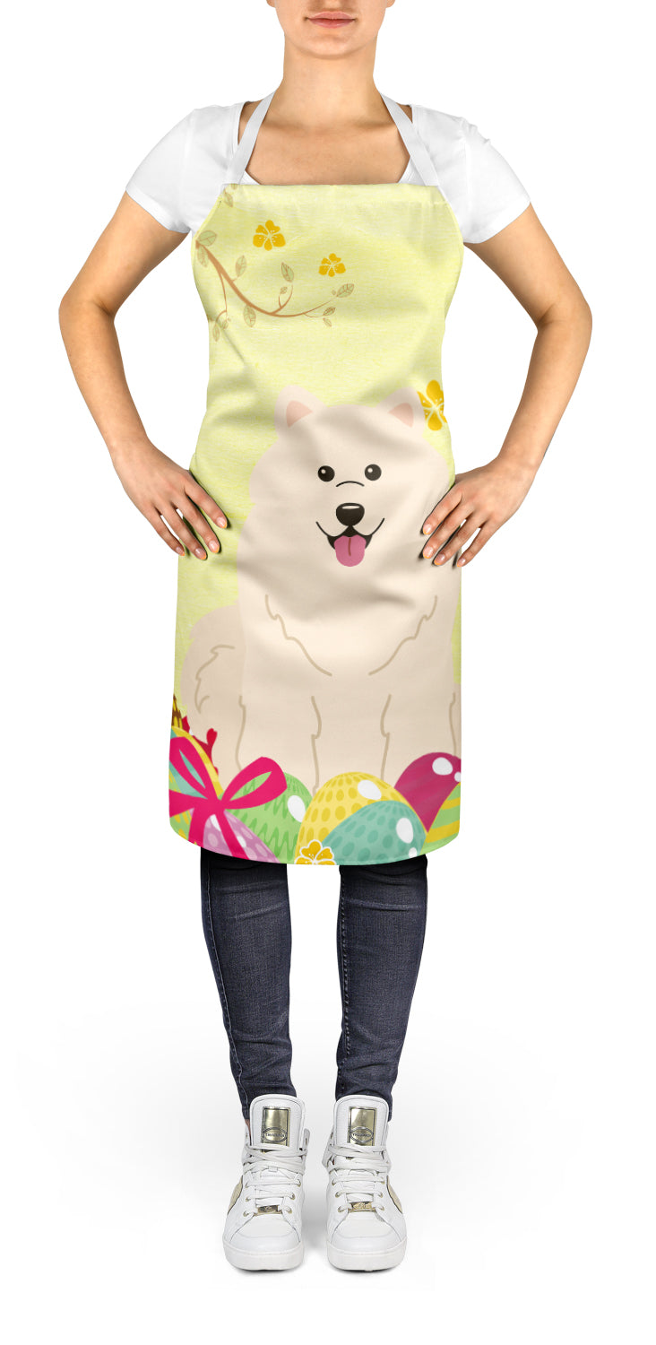 Easter Eggs Samoyed Apron Cooking Kitchen Server Baking Crafts Gardening for Adult Women Men, Unisex, Large, Multicolor