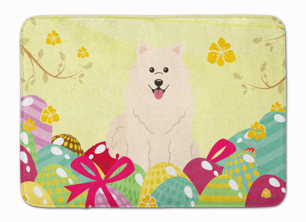 Easter Eggs Samoyed Memory Foam Kitchen Mat Machine Washable Anti-Fatigue Cushion Comfort Bath or Kitchen Rug
