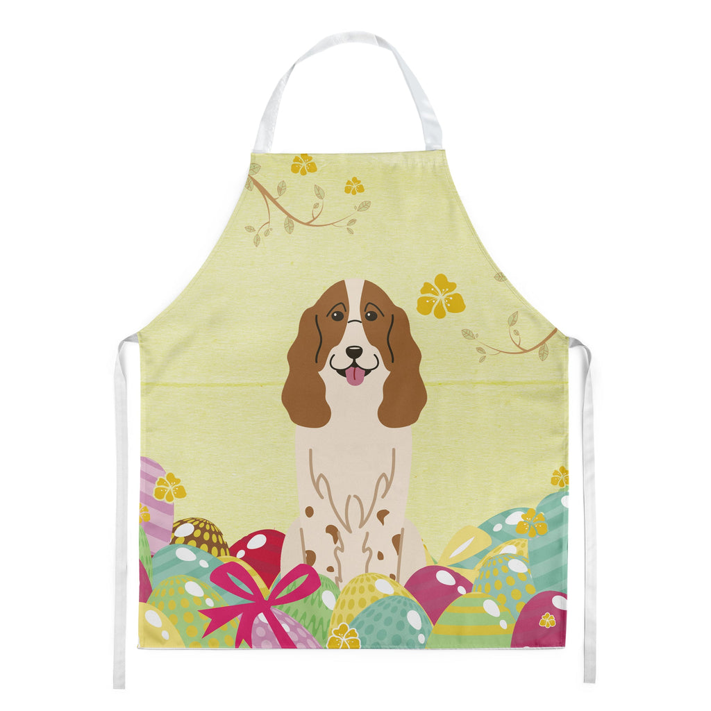 Easter Eggs Russian Spaniel Apron Cooking Kitchen Server Baking Crafts Gardening for Adult Women Men, Unisex, Large, Multicolor