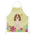 Easter Eggs Russian Spaniel Apron Cooking Kitchen Server Baking Crafts Gardening for Adult Women Men, Unisex, Large, Multicolor