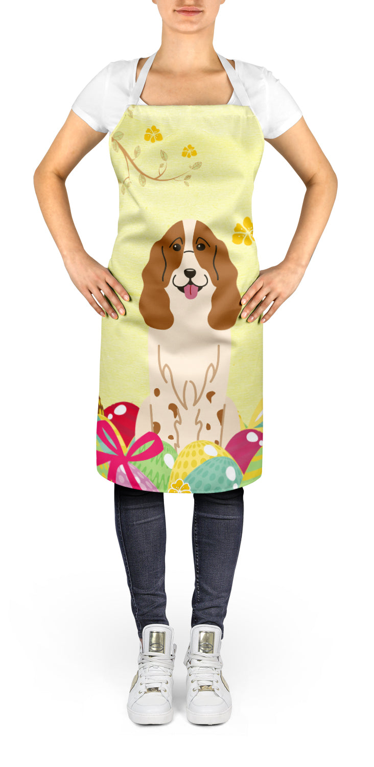 Easter Eggs Russian Spaniel Apron Cooking Kitchen Server Baking Crafts Gardening for Adult Women Men, Unisex, Large, Multicolor