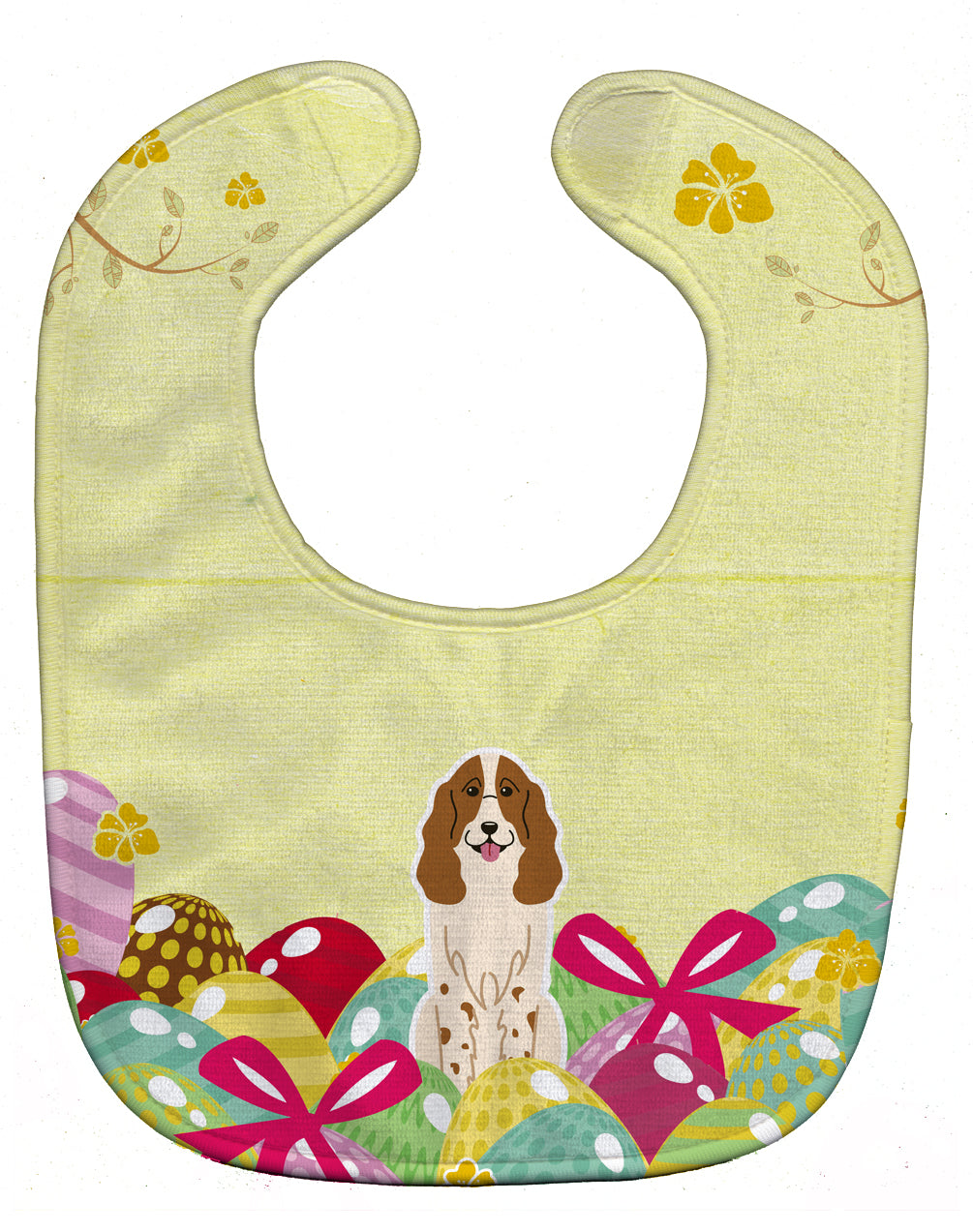 Easter Eggs Russian Spaniel Baby Bib Easy-Clean Baby Bib Baby Feeding Accessory Baby Mealtime Essential, 10 x 13, Multicolor