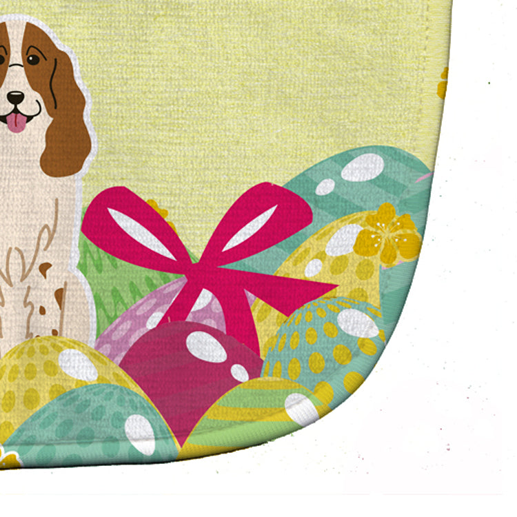 Easter Eggs Russian Spaniel Baby Bib Easy-Clean Baby Bib Baby Feeding Accessory Baby Mealtime Essential, 10 x 13, Multicolor