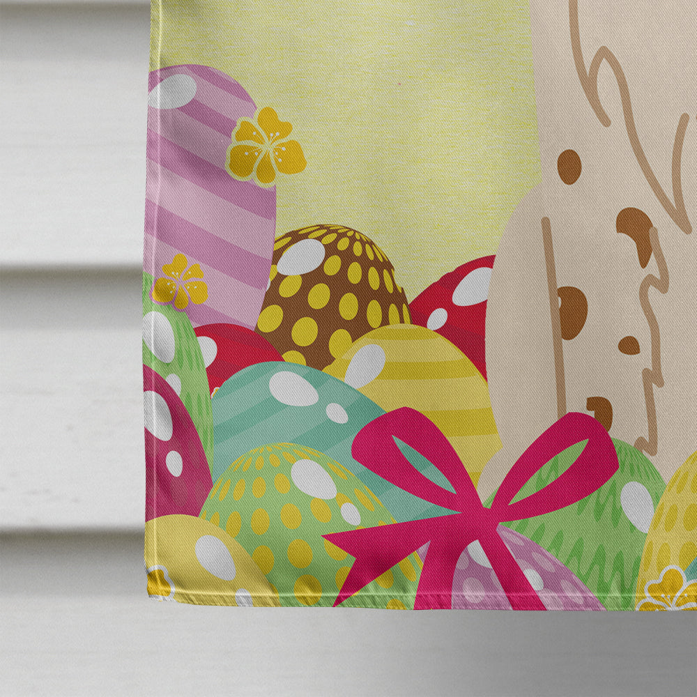 Easter Eggs Russian Spaniel House Flag 28x40 Porch Sleeve Pole Decorative Outside Yard Banner Artwork Wall Hanging, Polyester
