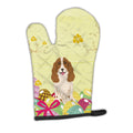 Easter Eggs Russian Spaniel Oven Mitt Heat Resistant Thick Oven Mitt for Hot Pans and Oven, Kitchen Mitt Protect Hands, Cooking Baking Glove