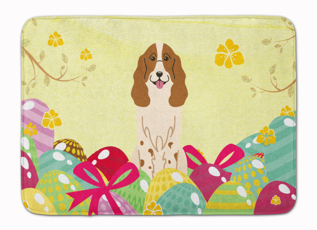 Easter Eggs Russian Spaniel Memory Foam Kitchen Mat Machine Washable Anti-Fatigue Cushion Comfort Bath or Kitchen Rug