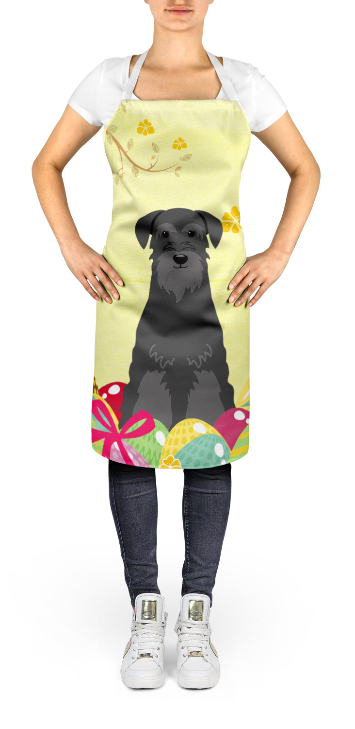 Easter Eggs Standard Schnauzer Black Apron Cooking Kitchen Server Baking Crafts Gardening for Adult Women Men, Unisex, Large, Multicolor