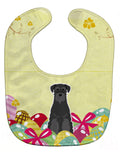 Easter Eggs Standard Schnauzer Black Baby Bib Easy-Clean Baby Bib Baby Feeding Accessory Baby Mealtime Essential, 10 x 13, Multicolor