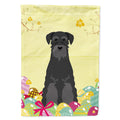 Easter Eggs Standard Schnauzer Black House Flag 28x40 Porch Sleeve Pole Decorative Outside Yard Banner Artwork Wall Hanging, Polyester