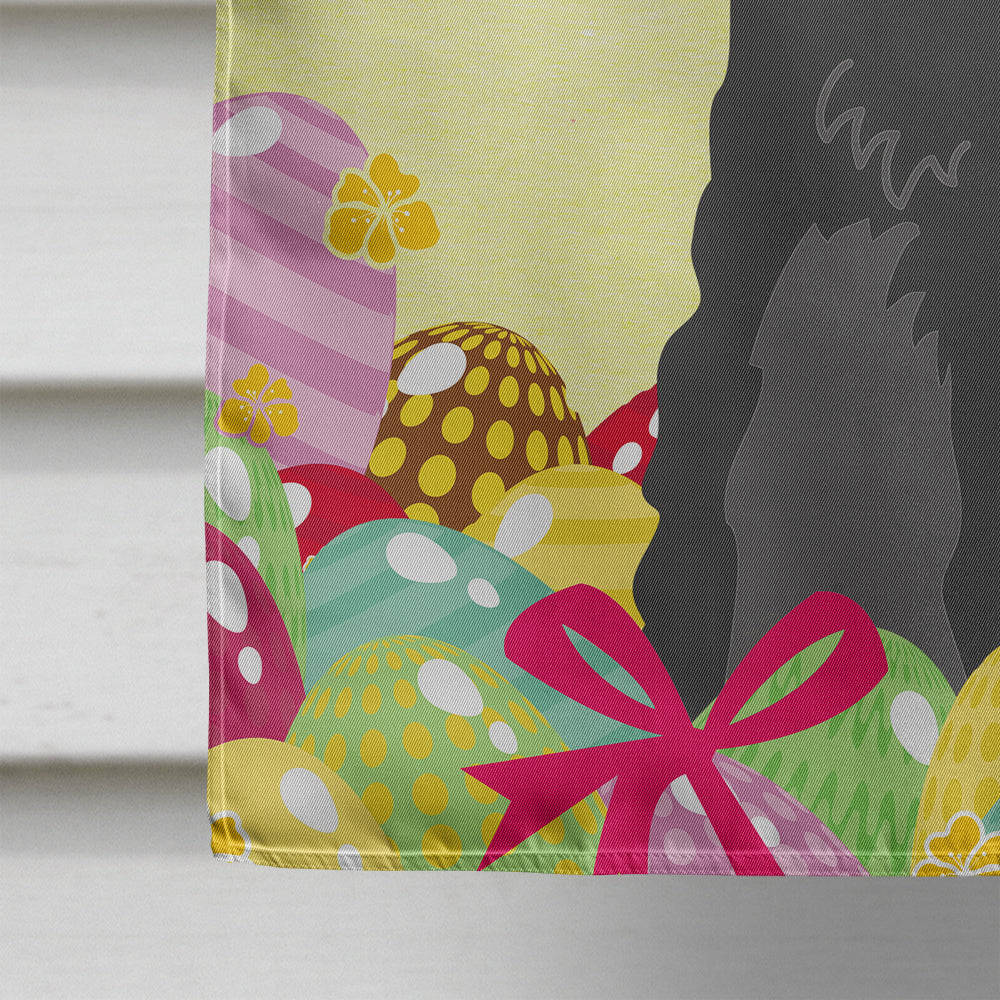 Easter Eggs Standard Schnauzer Black House Flag 28x40 Porch Sleeve Pole Decorative Outside Yard Banner Artwork Wall Hanging, Polyester