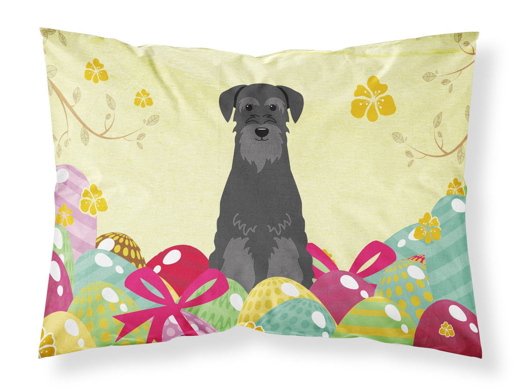 Easter Eggs Standard Schnauzer Black Standard Pillowcase Lightweight Super Soft Easy Care Decorative Artwork Pillowcase, Standard