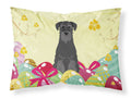 Easter Eggs Standard Schnauzer Black Standard Pillowcase Lightweight Super Soft Easy Care Decorative Artwork Pillowcase, Standard