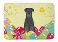 Easter Eggs Standard Schnauzer Black Memory Foam Kitchen Mat Machine Washable Anti-Fatigue Cushion Comfort Bath or Kitchen Rug