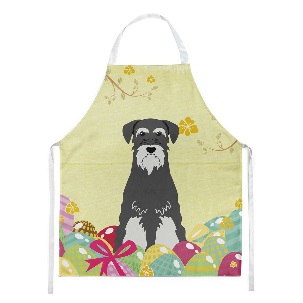 Easter Eggs Standard Schnauzer Salt and Pepper Apron Cooking Kitchen Server Baking Crafts Gardening for Adult Women Men, Unisex, Large, Multicolor