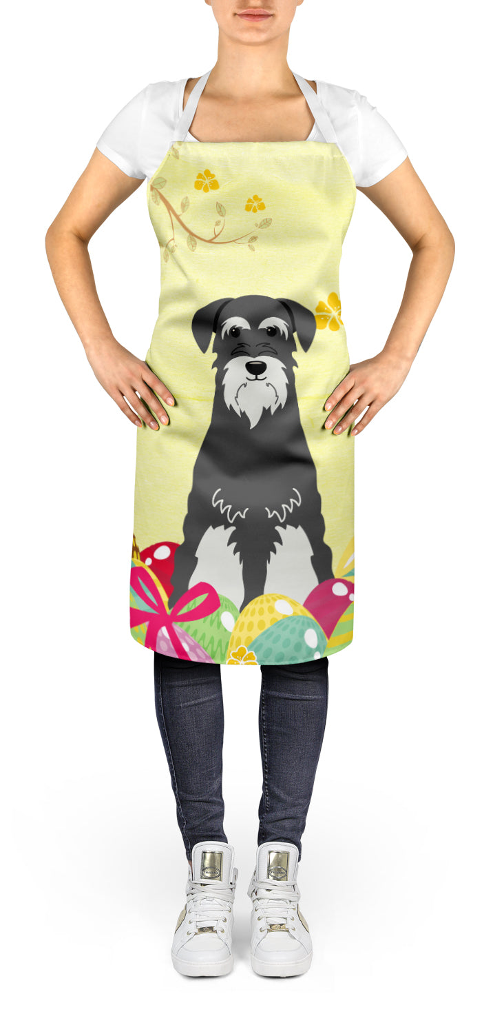 Easter Eggs Standard Schnauzer Salt and Pepper Apron Cooking Kitchen Server Baking Crafts Gardening for Adult Women Men, Unisex, Large, Multicolor