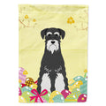 Easter Eggs Standard Schnauzer Salt and Pepper House Flag 28x40 Porch Sleeve Pole Decorative Outside Yard Banner Artwork Wall Hanging, Polyester