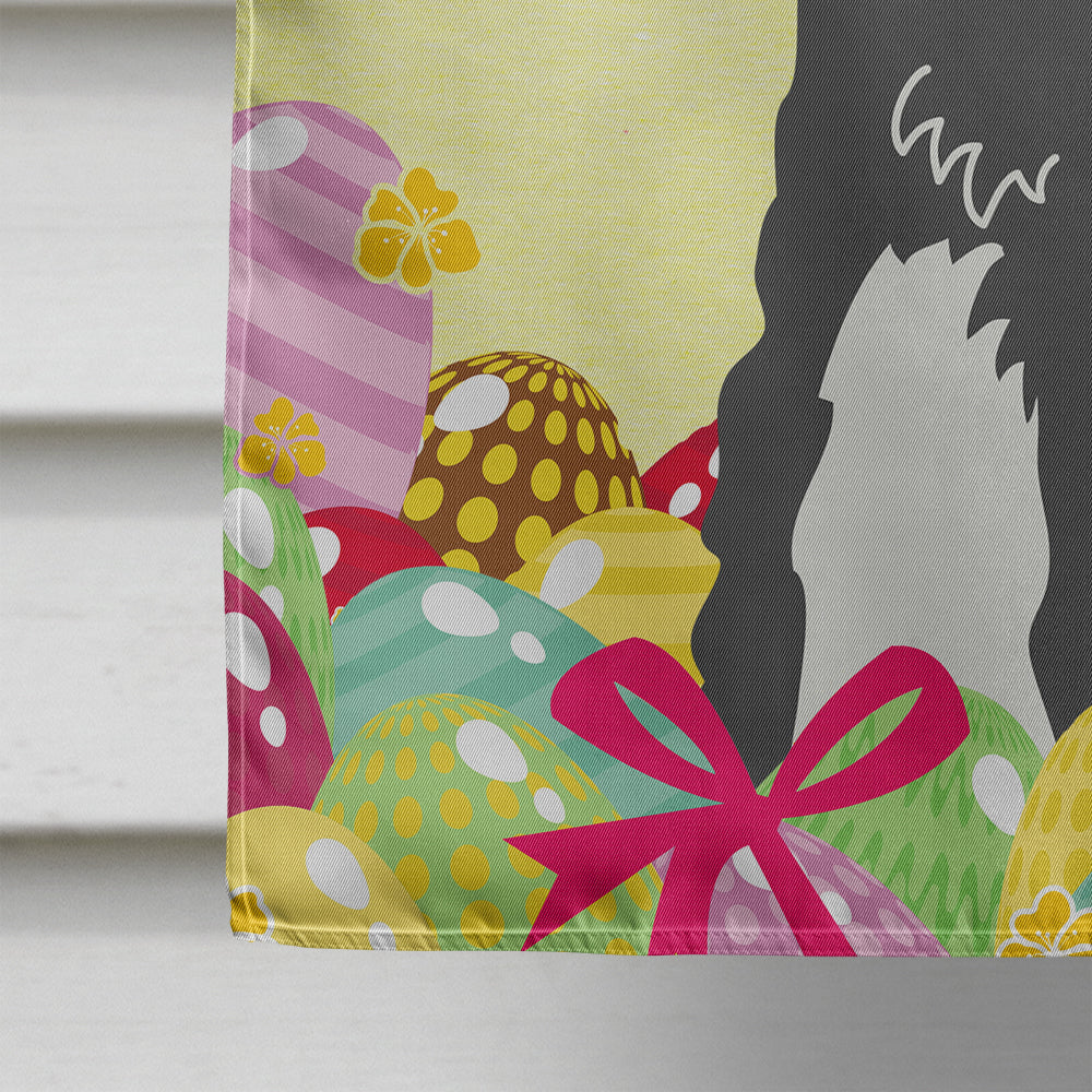 Easter Eggs Standard Schnauzer Salt and Pepper House Flag 28x40 Porch Sleeve Pole Decorative Outside Yard Banner Artwork Wall Hanging, Polyester