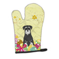 Easter Eggs Standard Schnauzer Salt and Pepper Oven Mitt Heat Resistant Thick Oven Mitt for Hot Pans and Oven, Kitchen Mitt Protect Hands, Cooking Baking Glove