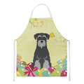Easter Eggs Standard Schnauzer Black Grey Apron Cooking Kitchen Server Baking Crafts Gardening for Adult Women Men, Unisex, Large, Multicolor