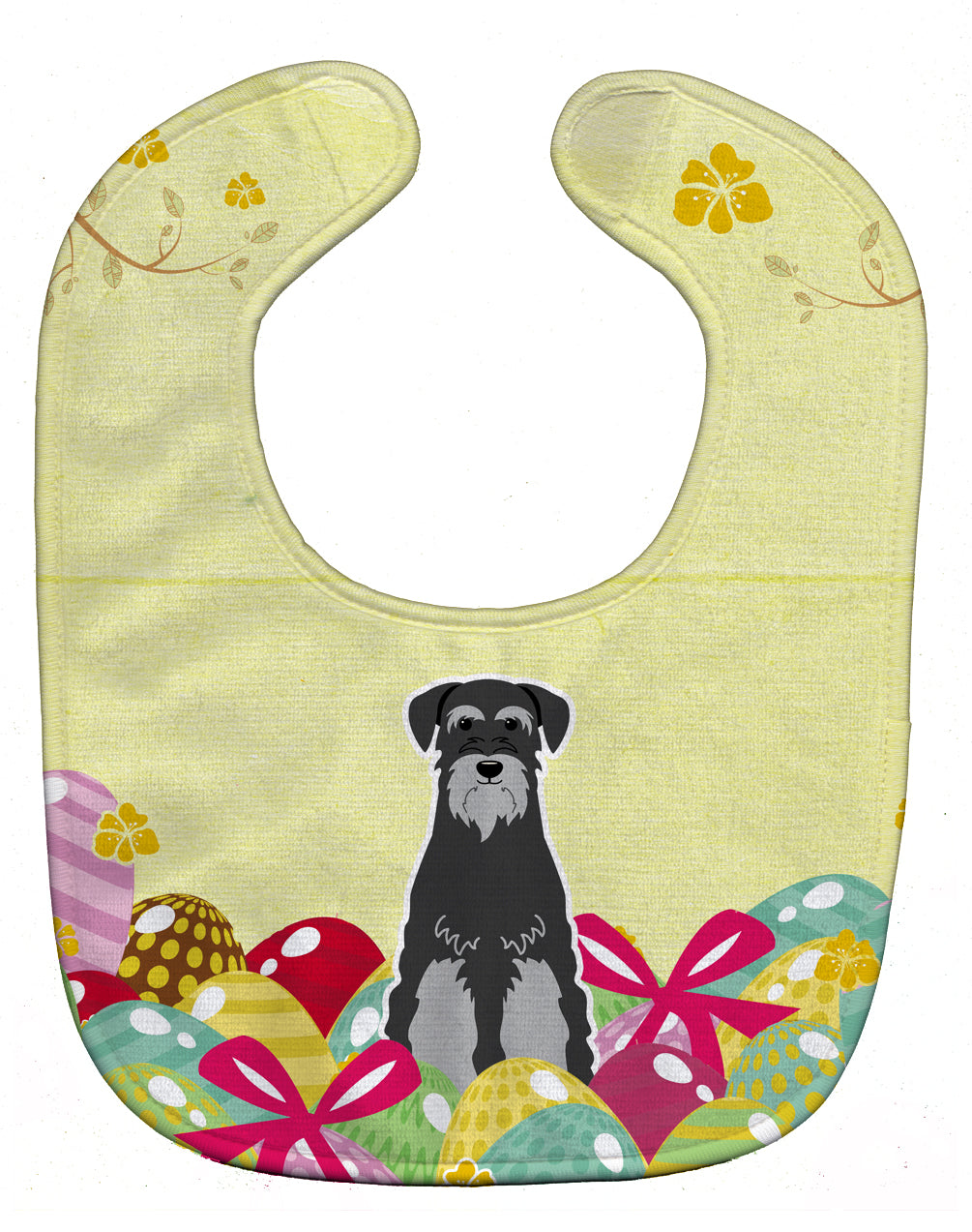 Easter Eggs Standard Schnauzer Black Grey Baby Bib Easy-Clean Baby Bib Baby Feeding Accessory Baby Mealtime Essential, 10 x 13, Multicolor