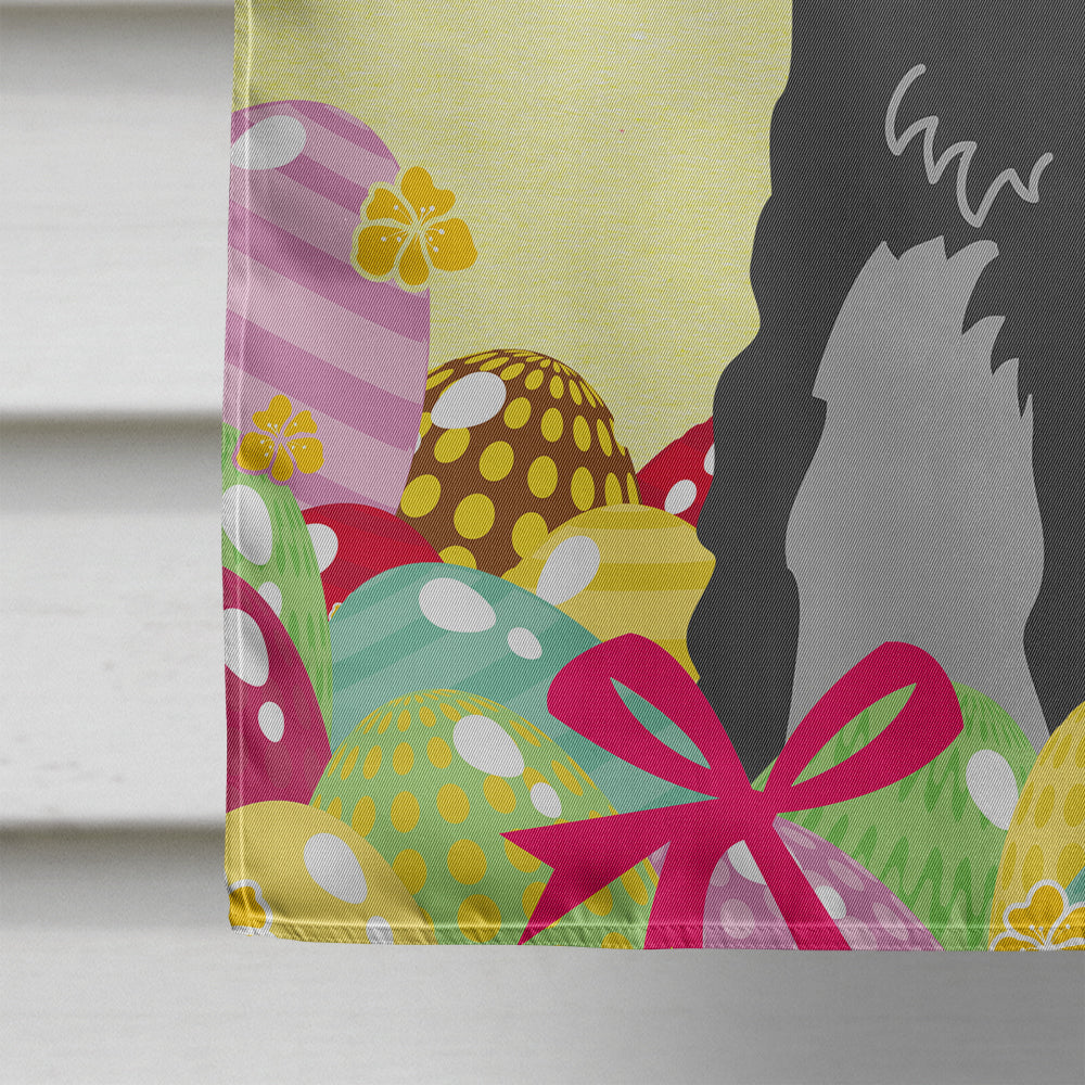 Easter Eggs Standard Schnauzer Black Grey House Flag 28x40 Porch Sleeve Pole Decorative Outside Yard Banner Artwork Wall Hanging, Polyester