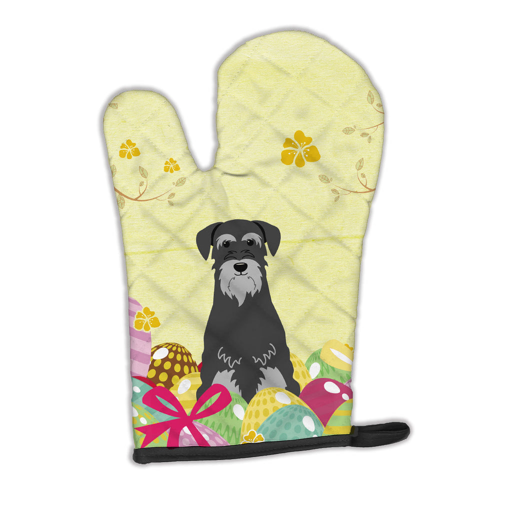 Easter Eggs Standard Schnauzer Black Grey Oven Mitt Heat Resistant Thick Oven Mitt for Hot Pans and Oven, Kitchen Mitt Protect Hands, Cooking Baking Glove