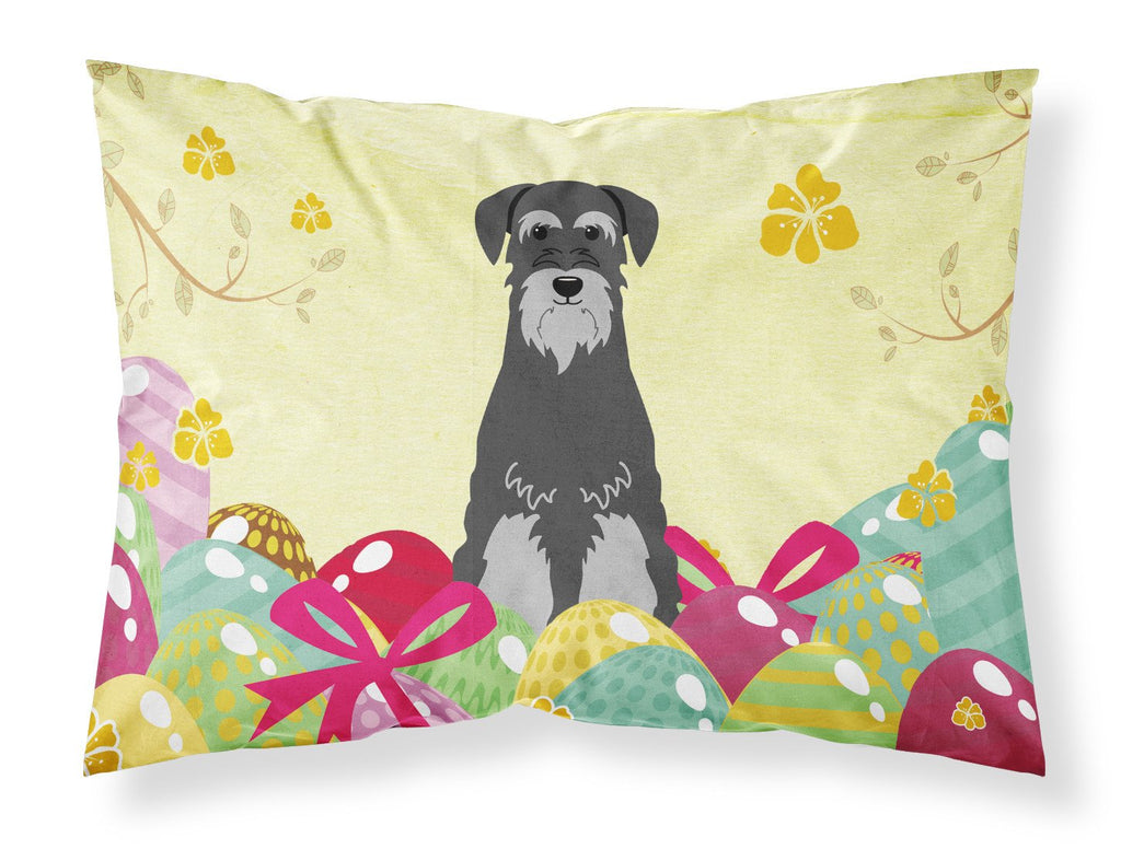 Easter Eggs Standard Schnauzer Black Grey Standard Pillowcase Lightweight Super Soft Easy Care Decorative Artwork Pillowcase, Standard